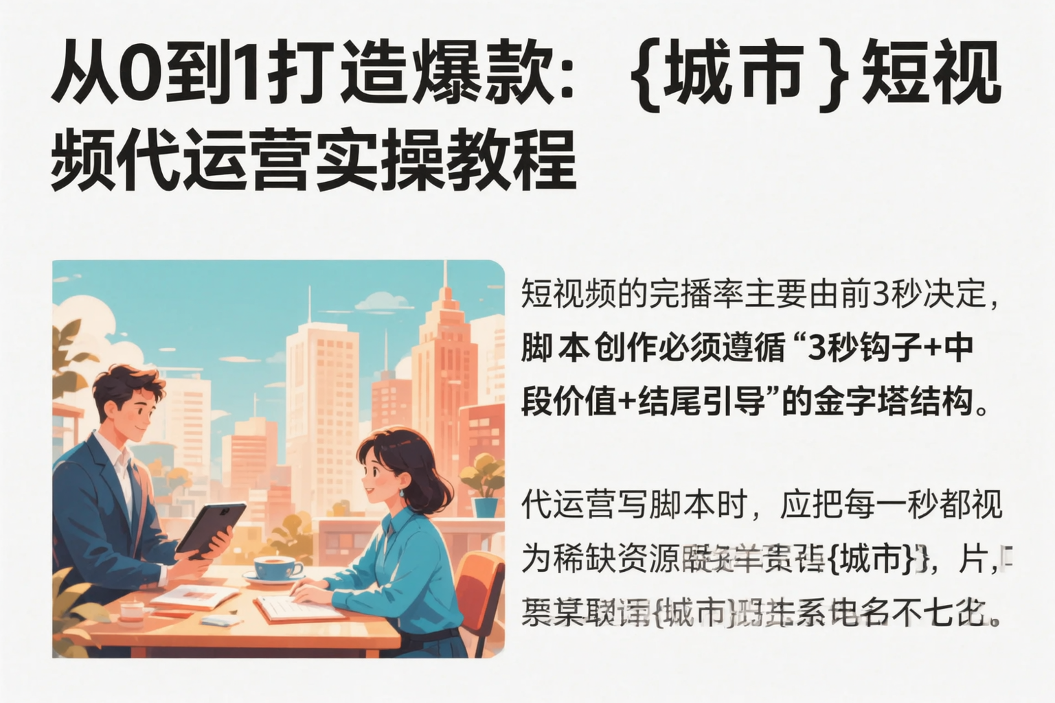 从0到1打造爆款：凉山短视频代运营实操教程