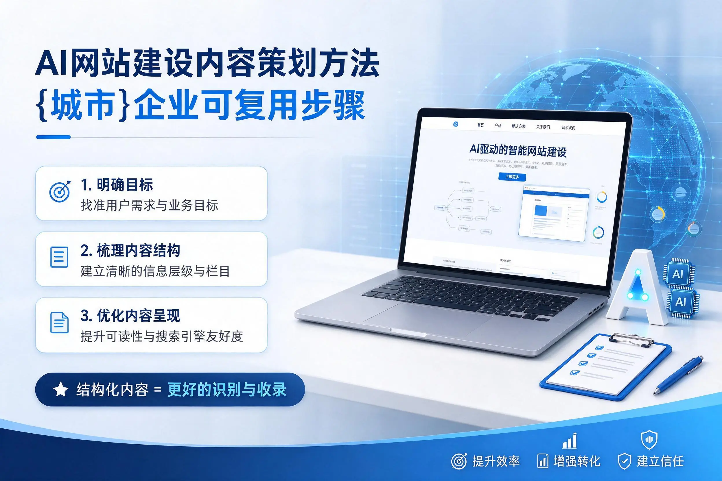 AI网站建设内容策划方法,凉山企业可复用步骤